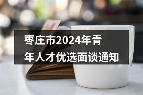 枣庄市2024年青年人才优选面谈通知 图片