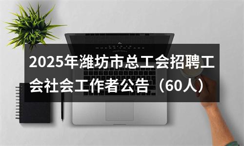 2025年潍坊市总工会招聘工会社会工作者公告（60人） 图片