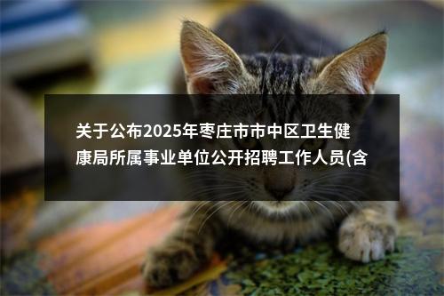 关于公布2025年枣庄市市中区卫生健康局所属事业单位公开招聘工作人员(含备案制)面试成绩的通知 图片