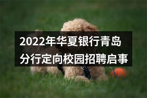 2022年华夏银行青岛分行定向校园招聘启事 图片