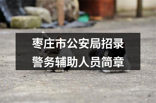 枣庄市公安局招录警务辅助人员简章 图片