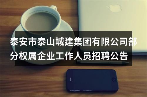 泰安市泰山城建集团有限公司部分权属企业工作人员招聘公告 图片